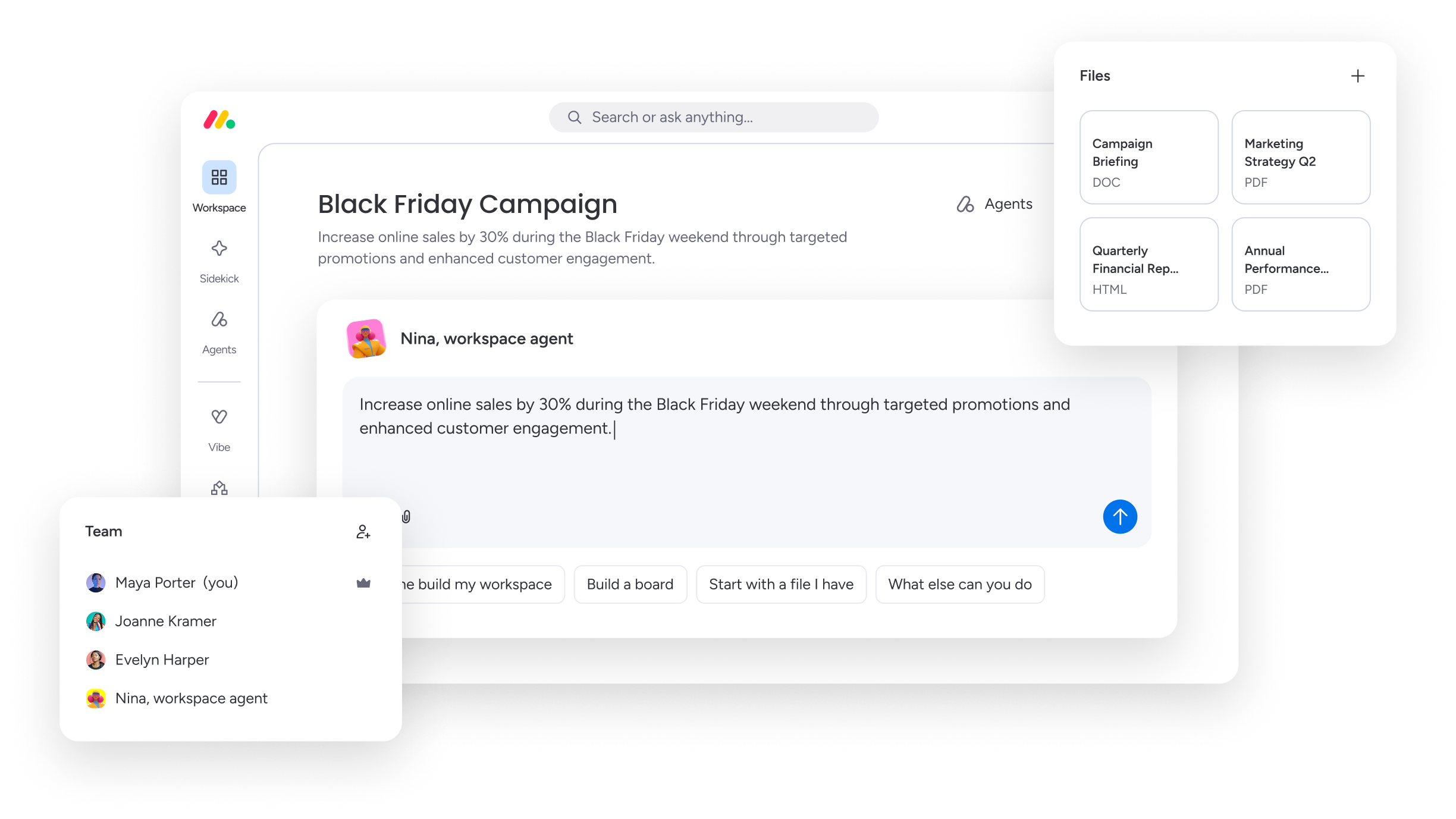 monday.com workspace product interface